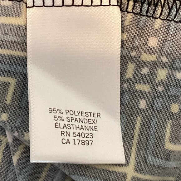 Banana Republic Halter Top Sz S Geometric Print Keyhole Neck 254E - Picture 7 of 8